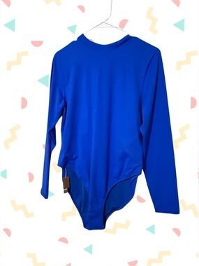SKIMS Royal Blue Long Sleeve Bodysuit